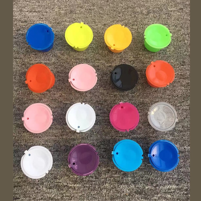 1 stk genanvendelig dolce gusto kaffekapsel plast genopfyldelig kompatible dolce gusto kaffefilterkurve kapsler i flere farver