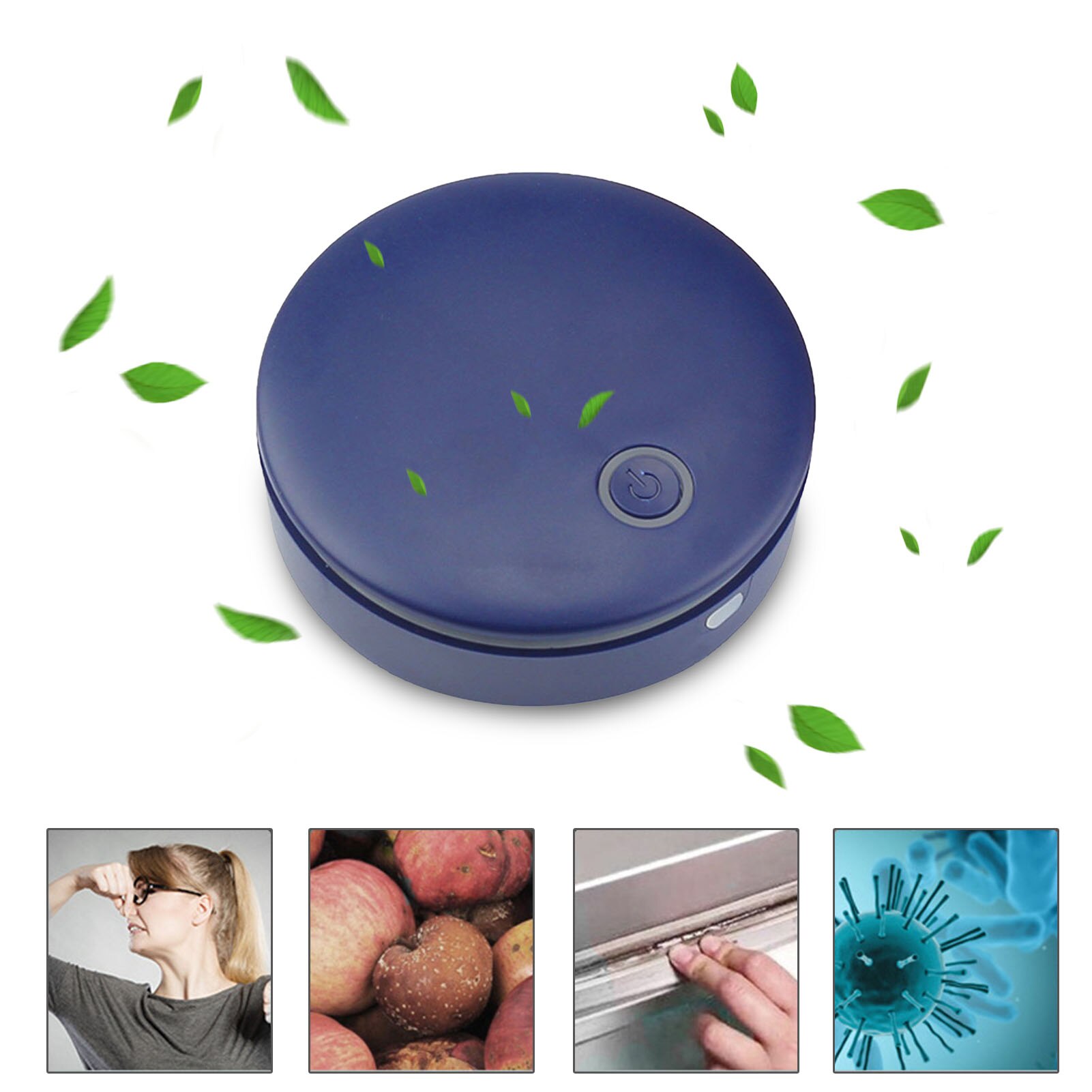 Mini Air Purifier Smart Portable Fridge Freshen Air Cleaner Generator USB Rechargeable Kitchen Auto Home Clear Odor