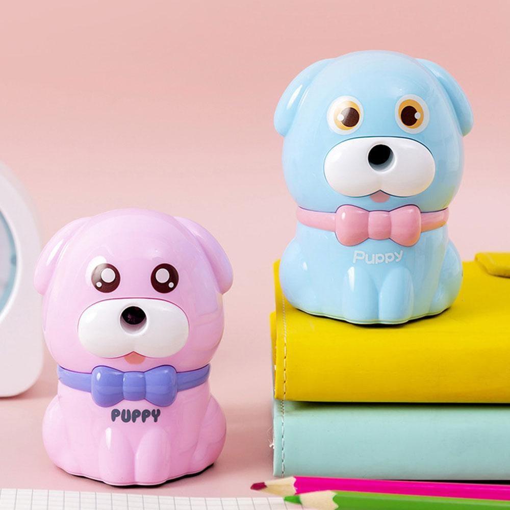 1PC Cute Lovely Dog Plastic Pencil Sharpener Kawaii Stationery Funny Pencil Sharpener School Supplies For Kids