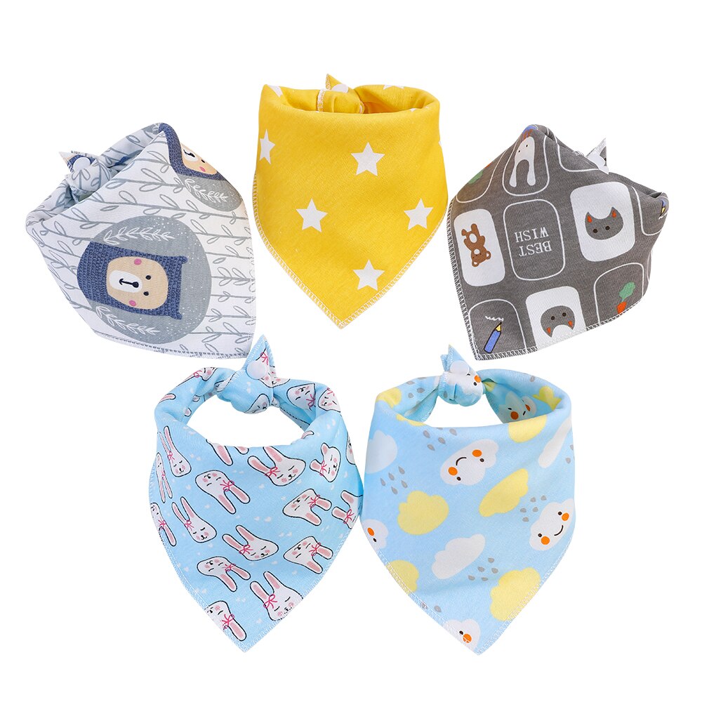Civarua Kids 5 Stks/partij Baby Bandana Kwijlen Slabbetjes 100% Biologisch Katoen Slabbetjes Voor Jongens & Meisjes, super Zachte Absorberende Feeding Slabbetjes: SK0014