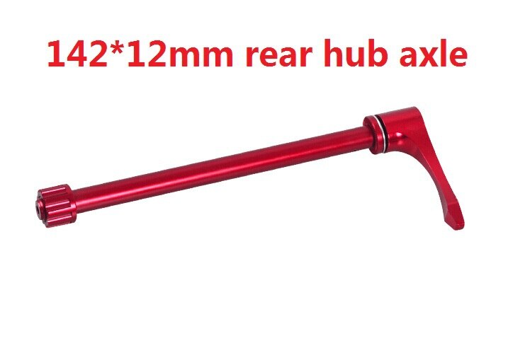 FOURIERS DH bike after barrel rod quick release lever bicycle rear hub downhill rear hub axle 15x100mm 12X142/148MM: 12x142MM Red