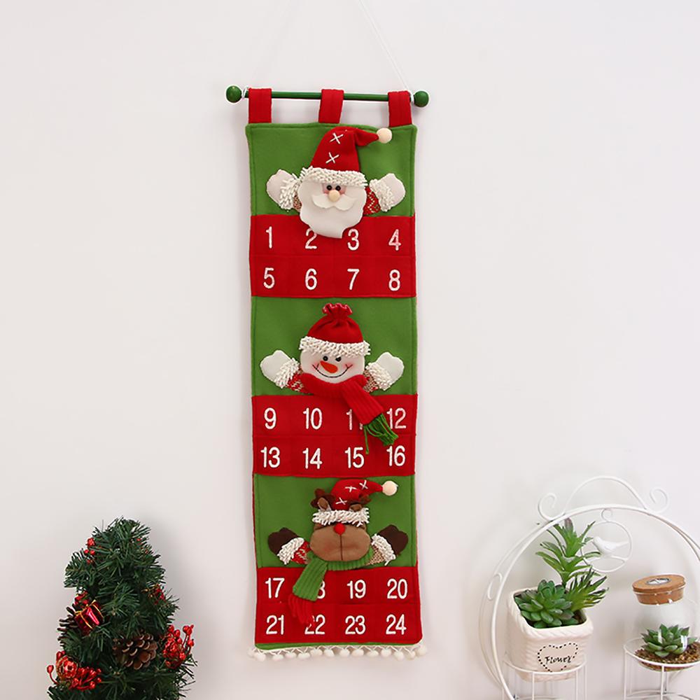 Jule-adventskalender glædelig jul indretning til hjemmet jule-adventskalender hængende væg jul godt år 20
