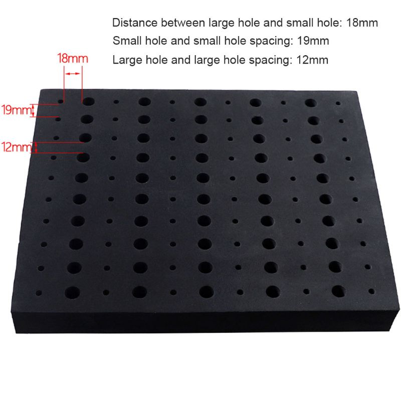 110 Holes Router Bit Tray Storage Holder for 1/4'' 1/2'' Shank Milling Cutters EVA Foam Brill Bits Organizer G8TB