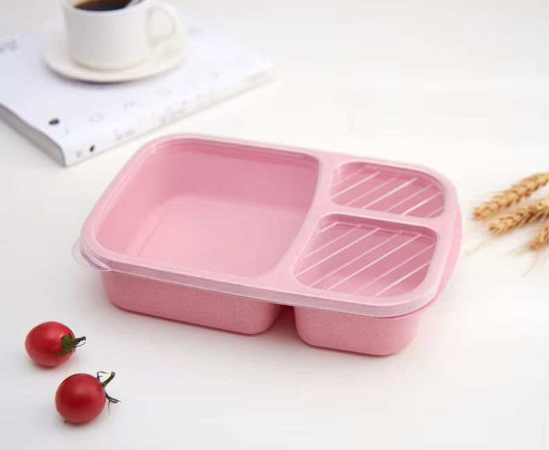 Separate Lunch Box Portable Bento Box Lunchbox Leakproof Food Container Microwave Oven Dinnerware For Kids School Adult Office: Orange