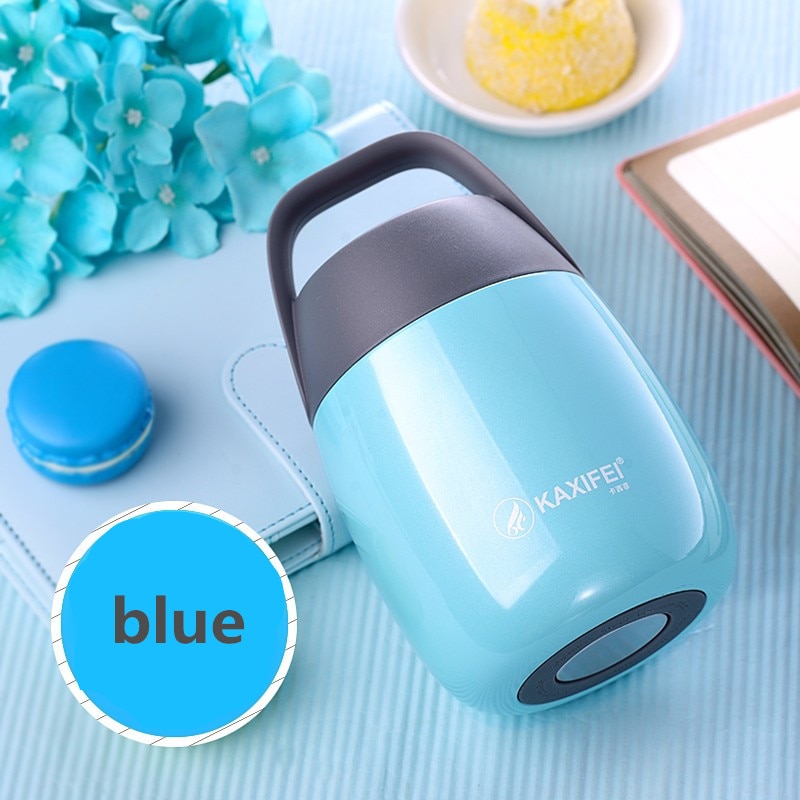 Nueva taza térmica de acero inoxidable para comida con recipientes, caja térmica aislante para almuerzo, recipiente para sopa, termo de acero al vacío