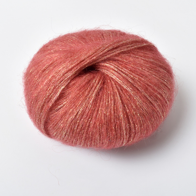 25g/Knäuel Glitzer Mohair Garn Weiche Warme betroffen zur Seite fahren Schal Hütte Faden Nadel Häkeln Hand Gestrickte Faden DIY liefert: Grün
