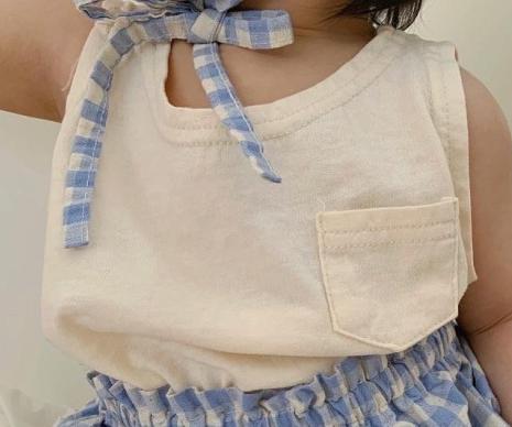 Zomer Kindje Puur Katoen Vest Baby Jongens Meisjes Eenvoudige Ademend Mouwloos T-shirt Kids Tops: 7568beige / 9m