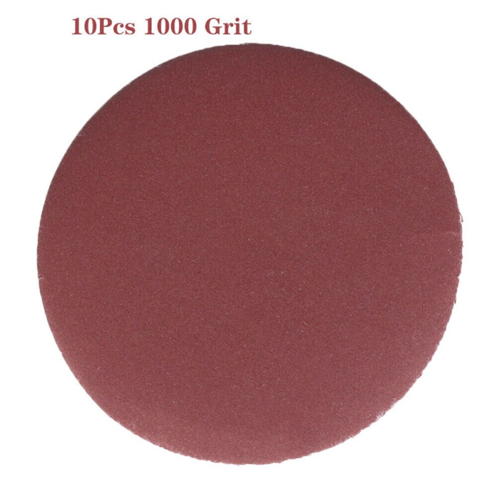 10pcs 5inch/125mm 40-2000Grit Round Shape Disk Sand Sheets Sandpaper Polishing: Gray