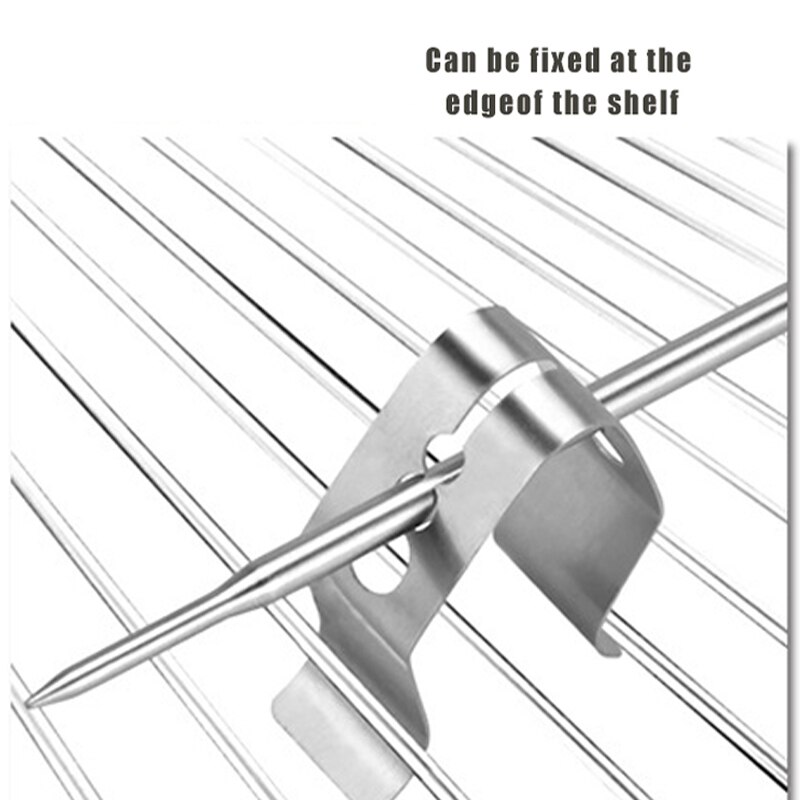 BBQ Thermometer Probe Clip Stainless Steel BBQ Smoke Thermometer Holder Kitchen Barbecue Accessories