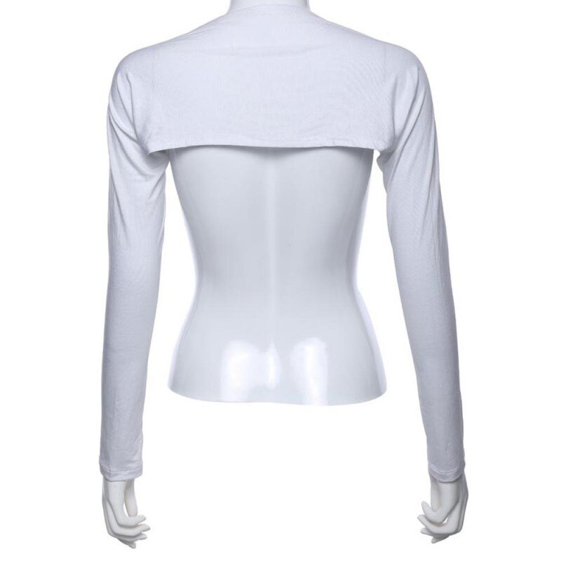 Stijlvolle Vrouwen Hijab Moslim Een Stuk Mouwen Arm Cover Bolero Bolero Hayaa 20 Kleuren Arm Warmers vrouwen tops: WHITE