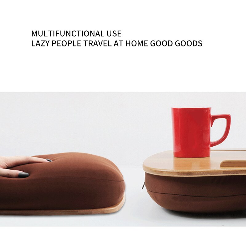 Laptop Table Multifunction Nap Pillow Natural Computer Knee Desk Portable Comfortable Outdoor Headrest Office Home Nap Pillow