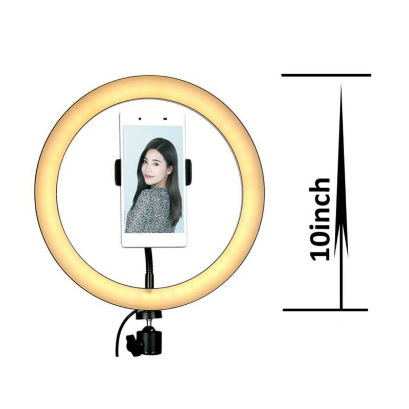 120LED 10 "Selfie LED Ring Licht Mobiele Telefoon Houder Desktop Lamp voor Live Make/Fotografie 3E15