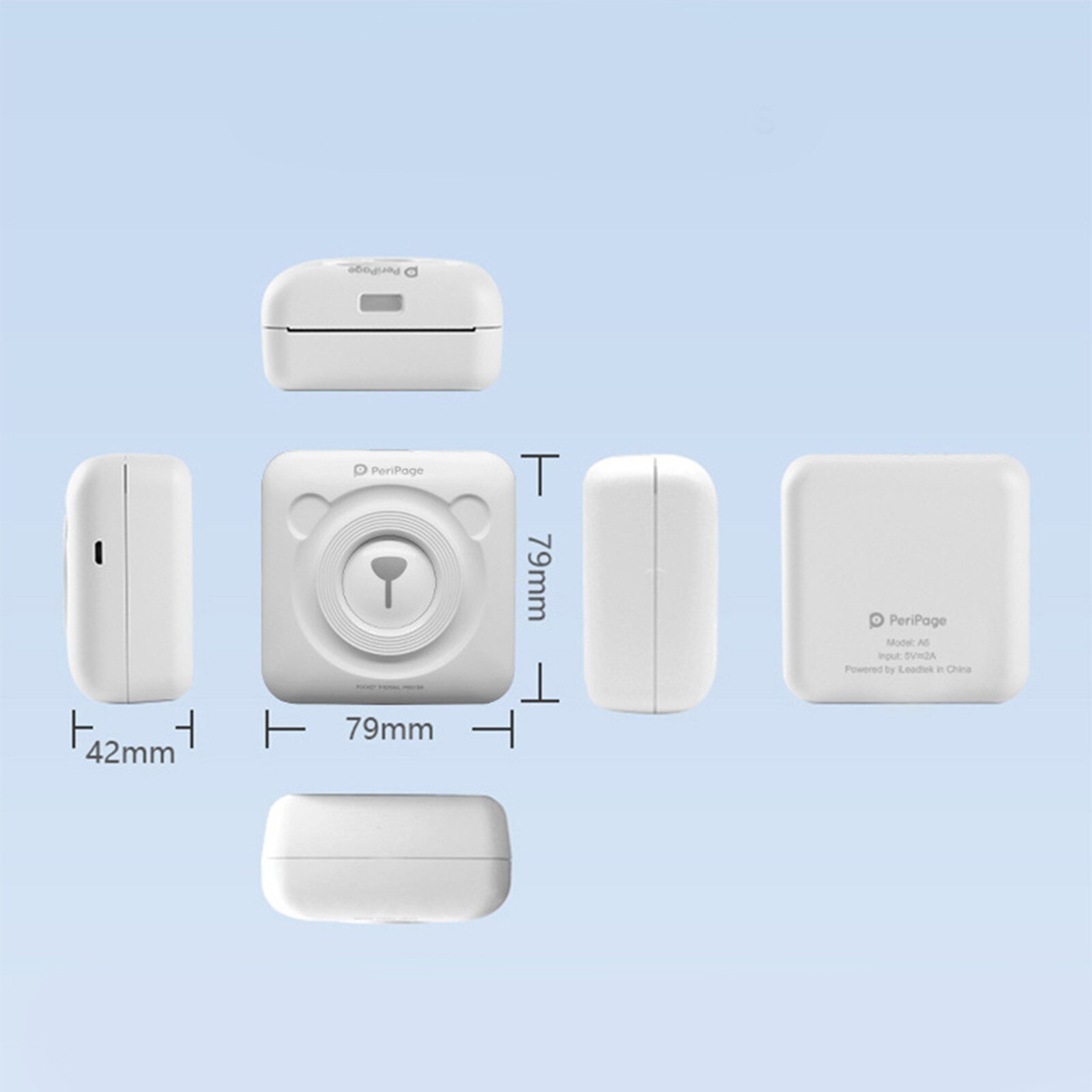 Mini Portable Thermal Printer Photo Pocket Photo Printer Thermal Bluetooth Printer 58mm Mini Wireless POS Image Photo For Phone