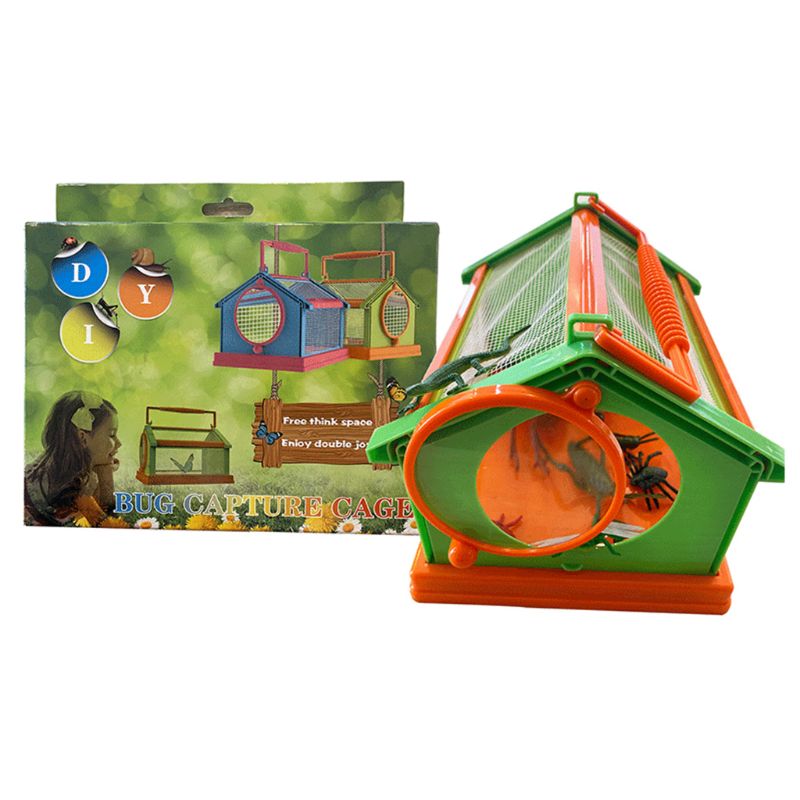 Portable insecte papillon Habitat Cage Terrarium pliant extérieur insecte visionneuse