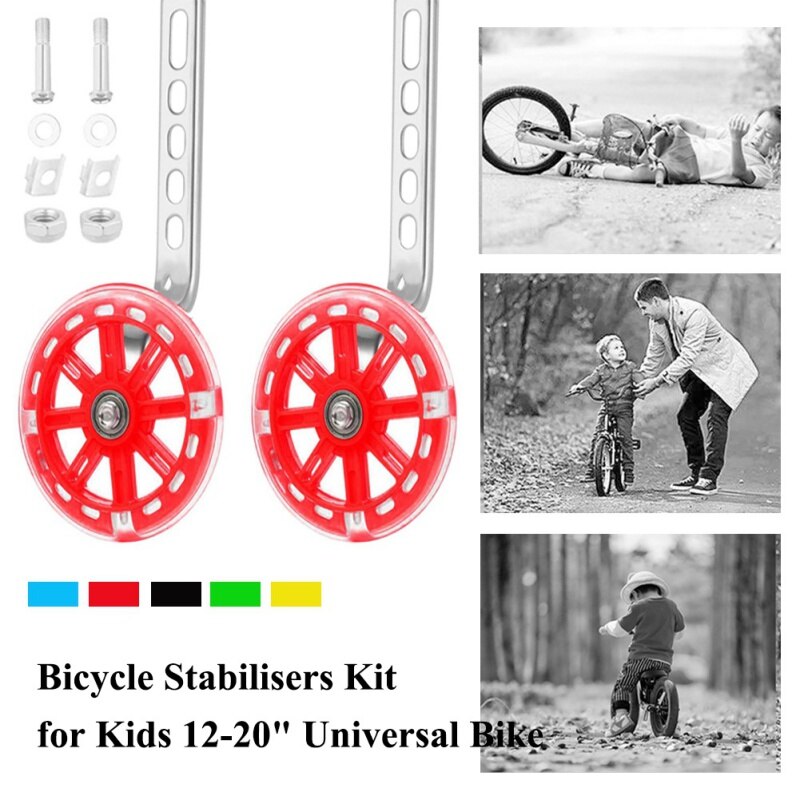 Bicycle Stabilisers Kit For Kids Children 12-20" Universal Bike Balance Auxiliary Wheel Set Training Wheels Cycling Accessories