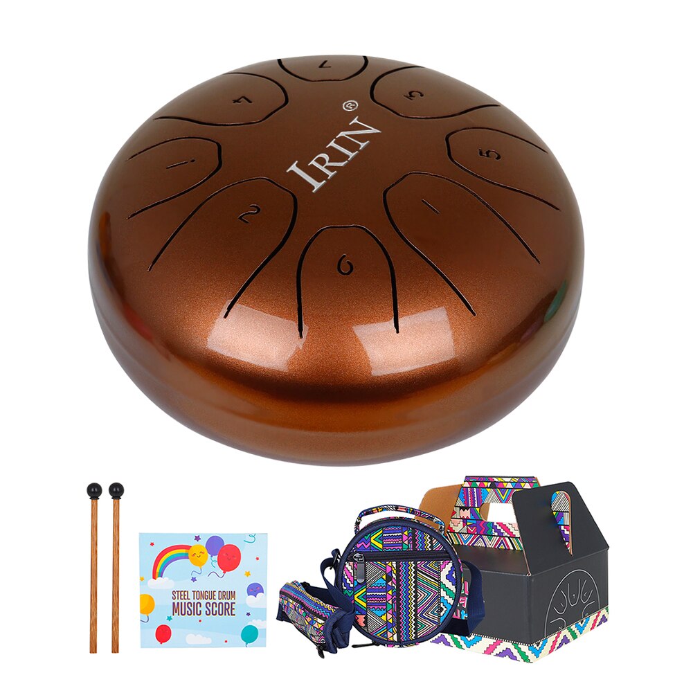 6 Inch Mini Drum 8 Tone Staal Tong Drum Percussie Instrument Met Drumsticks Draagbare Hand Pan Drum Tank Hang Drum