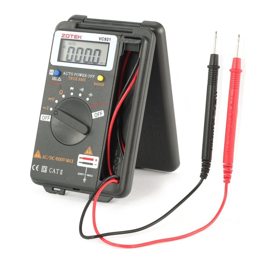 ZOTEK VC921 4000 Counts LCD Digital Multimeter Pocket Auto range DC AC Voltage Ohm Capacitance Diode Continuity Meter Tester