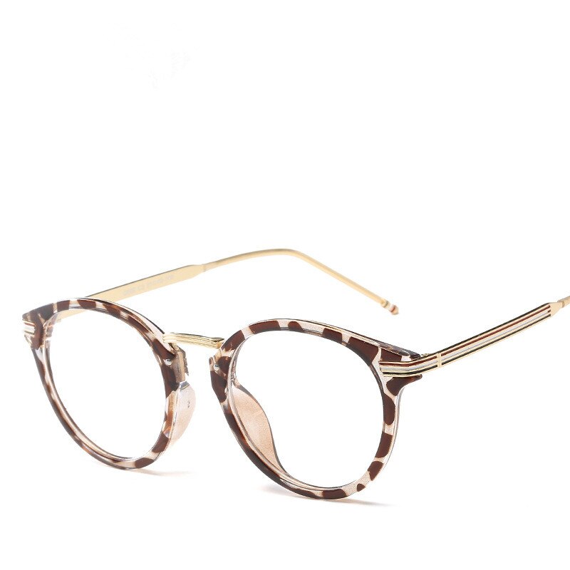 LONSY Round Myopia Optical Glasses Frame Women Brand Plain Clear Eyeglasses frame oculos De Grau LS-CJG008