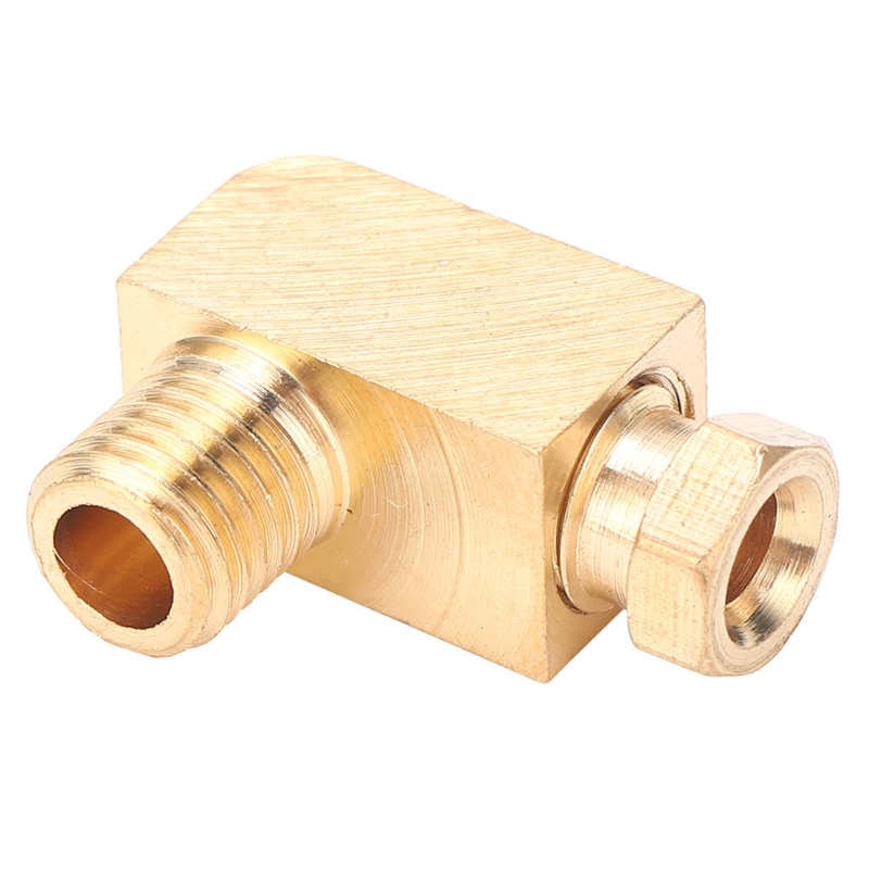 Elbow Compression Tube Pipe Fitting Brass Pipe Connector Compression Tube Pipe Fitting for Oil Lubrication System