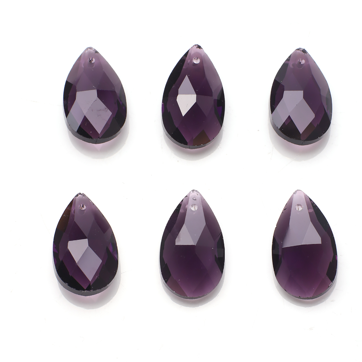 20Pcs/Lot Lampwork Glass Teardrop Beads Red 13X22mm Crystal Pear Pendant For DIY Jewelry Making Necklaces Handicrafts Supplies: Lavender