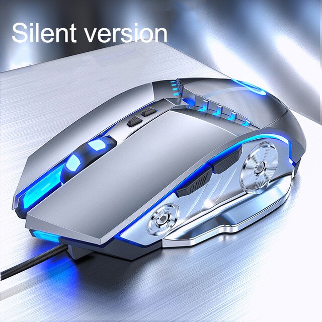 Wired Gaming Mouse 6 Button 3200DPI LED Optical USB Computer Mouse Game Mice Silent Mouse Mause For PC laptop Gamer: G3pro Grey