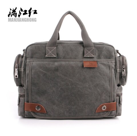 Manjiahong Mannen Canvas Messenger Bags, Mannen Casual Schouder Messenger Bags, man Casual Tote Aktetas Voor Laptop Mannelijke Handtassen