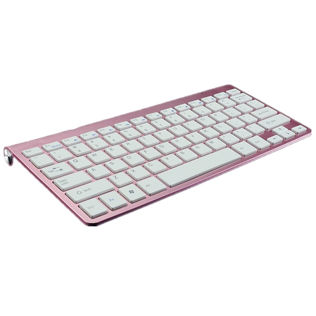 2.4G Wireless Keyboard and Mouse Mini Multimedia Keyboard Mouse Combo Set For Notebook Laptop Mac Desktop PC TV: Rose gold keyboard