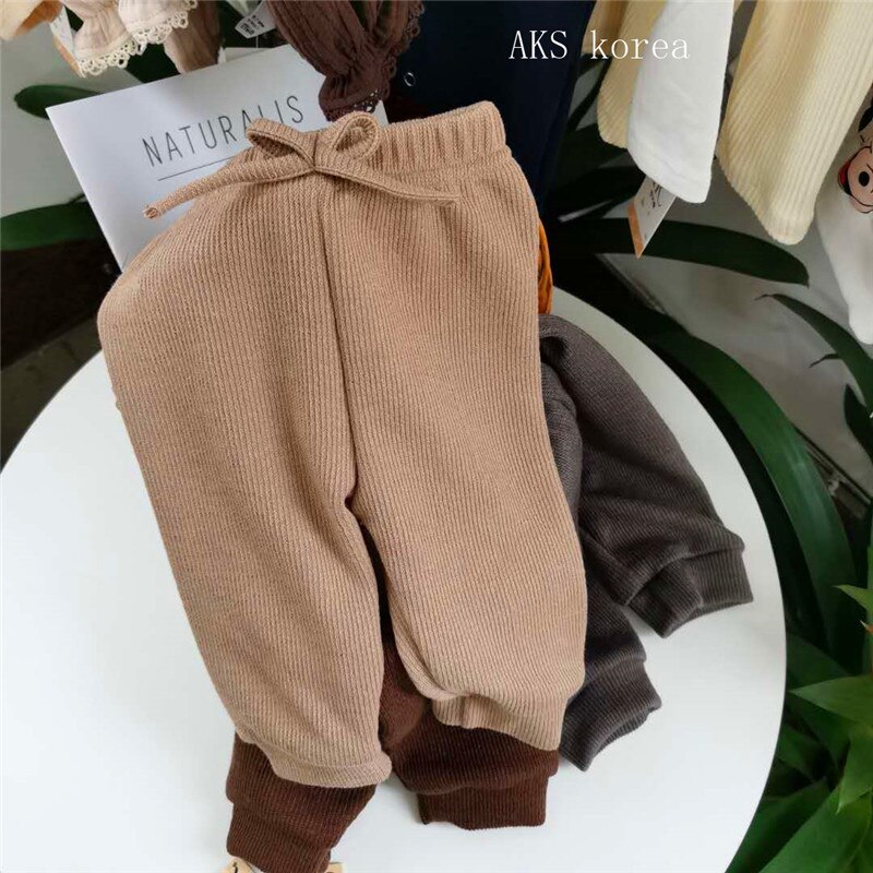 Kids Baby Meisjes Jongens Broek Herfst Katoen Zachte Comfortabele Gebreide Broek Peuter Bottom Broek Baby Effen Kleur Leggings Kleding: beige / 24M