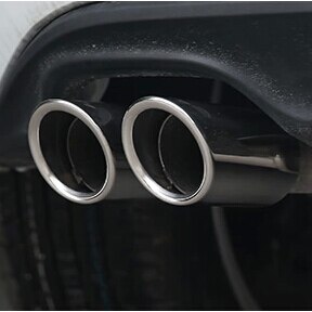 2 unids/set de cubiertas de tubo de escape de coche de acero inoxidable para Volkswagen vw Jetta POLO Golf GTI R20 R36 EOS Scirocco etc.