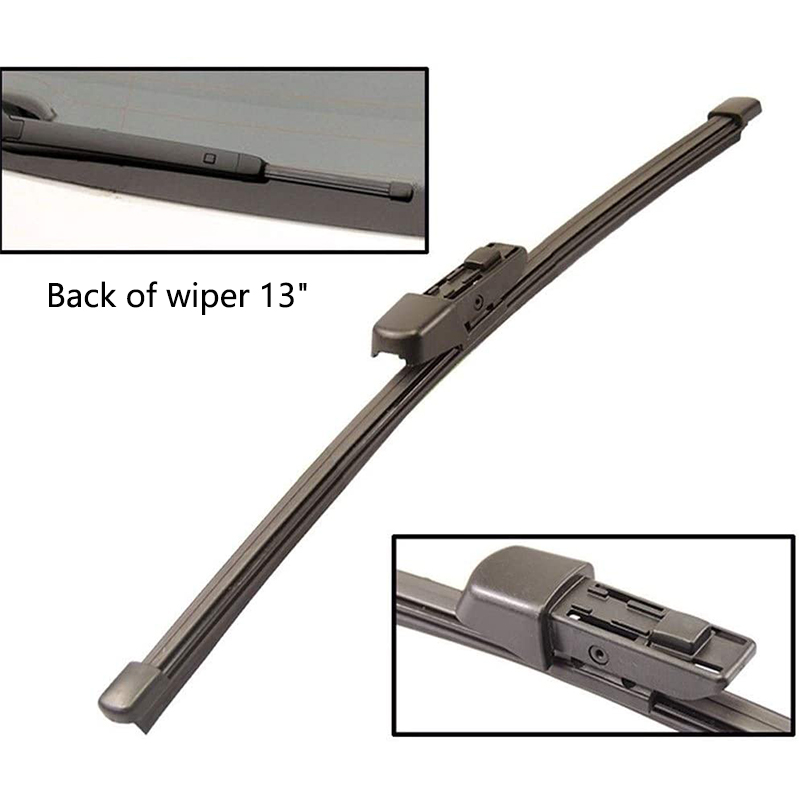 Limpiaparabrisas delantero y trasero para coche Seat Leon 5F Mk3 ~ , escobillas de limpieza de ventana trasera, accesorios de coche: Azul