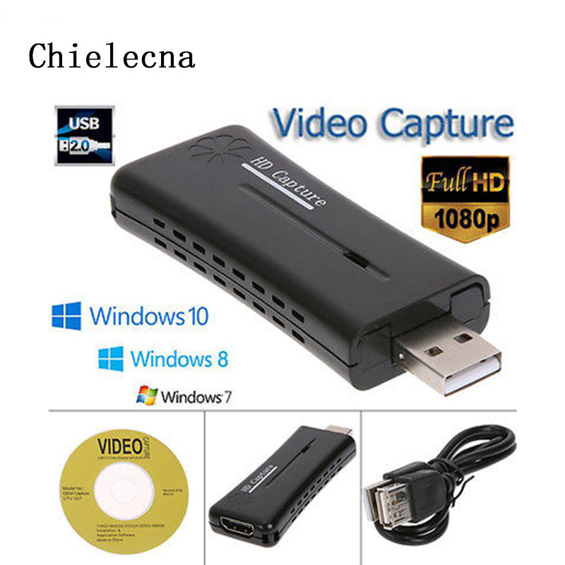 Tarjeta de captura de vídeo compatible con HDMI, puerto USB 2,0, Mini Tarjeta de adquisición de captura de vídeo HD 1080P para ordenador Windows XP