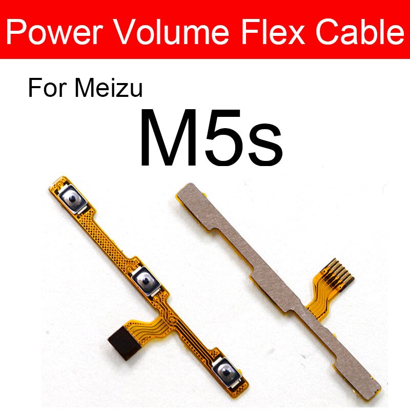 Volume & On Power Flex Cable For Meizu Meilan M1 M2 M3 M3s M5 M5s M5c M6 M6S Max Note Switch Button Key Side Flex Ribbon Repair: M5s