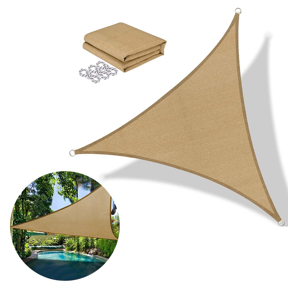 Triangular Shade Portable Tent Garden Patio Shade Waterproof Sunshade Swimming Pool Canopy For Outdoor Camping Picnic Travel
