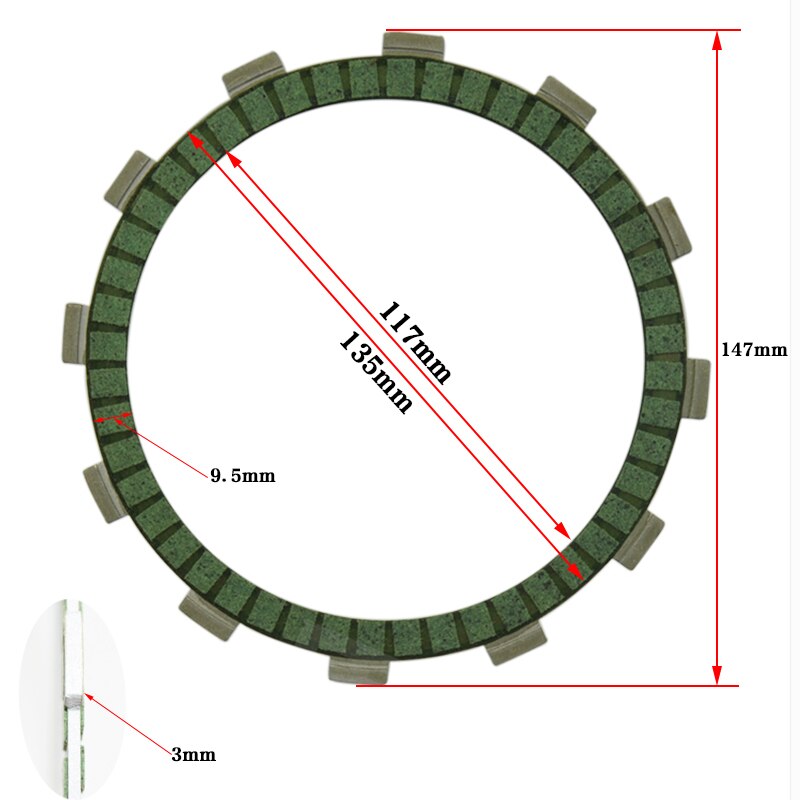 Motorcycle parts clutch friction plate steel disc set for Zongshen engine NC450cc ZS194mm RX4 KAYO T6 K6 BSE KEWS ZUUMAV