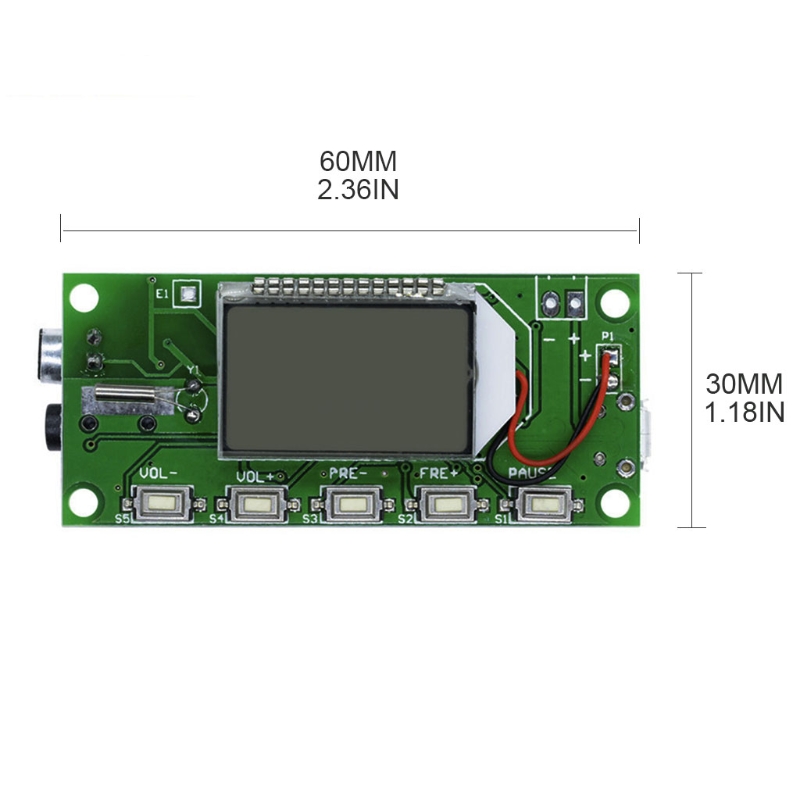 Digital FM Transmitter Module FM Transmitter Stereo Frequency Modulation DSP PLL 87.0-108.0MHz Multi-Function M4YD