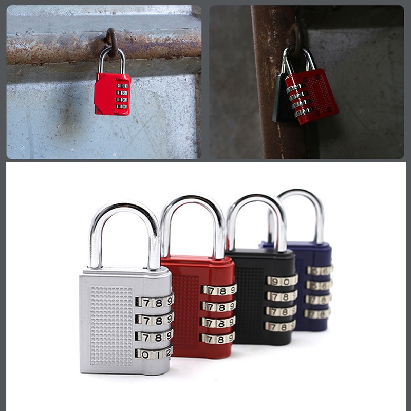 Cadenas combinaison à 4 chiffres | Cadenas pour les employés, casier, boîte à outils, loquet et stockage, cadenas à combinaison de verrouillage