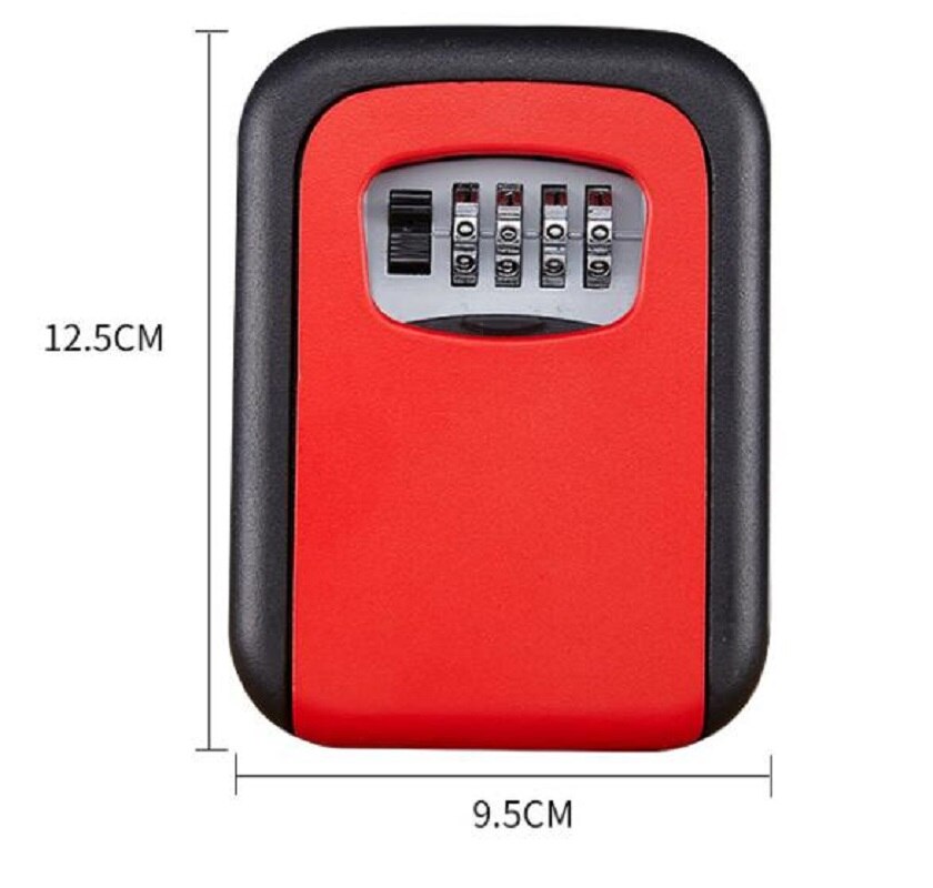 Wall Mounted Key Storage Organizer Boxes with 4 Digit Combination Lock Spare Keys Organizer Boxes Metal Secret Safe Box