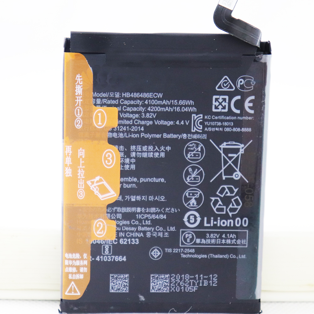 original 4200mAh HB486486ECW Mobile Phone Battery For Huawei P30 Pro Mate20 Pro Mate 20 Pro +Tools