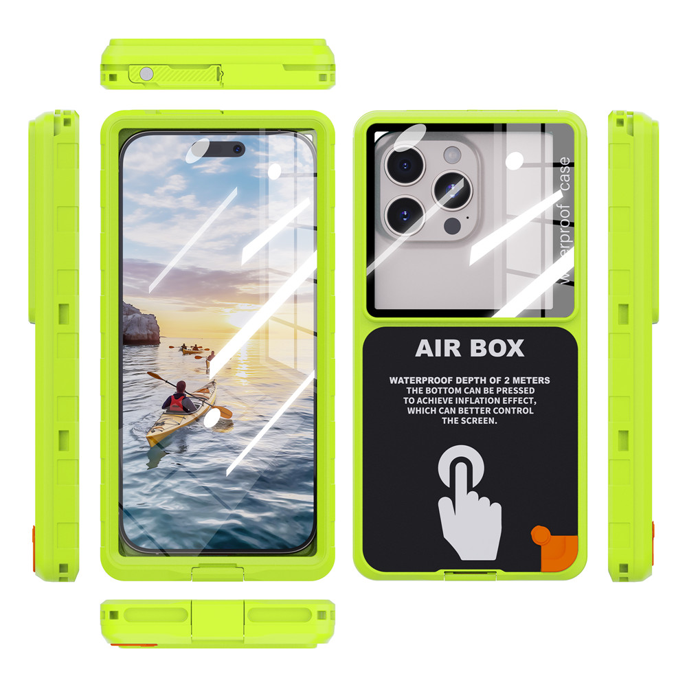 IP68 Waterproof Case for Samsung S10 S20 S21 S22 S23 S24 S25 Ultra A56 A36 A26 A16 A55 A35 A15 A54 A34 A14 A13 A53 Diving Cases: green