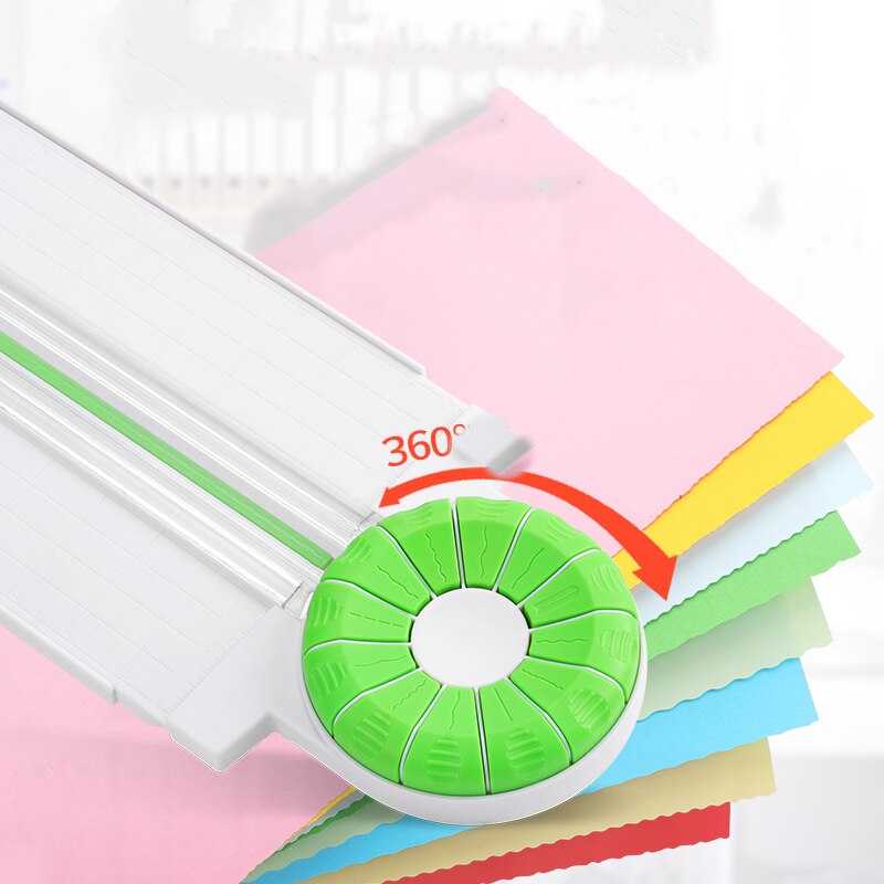 Coupeur de papier multifonctionnel Machine à rainer 360 degrés coupe-papier rotatif 12 côtés peut couper la courbe A5A4A3 peut être coupé ligne cassée