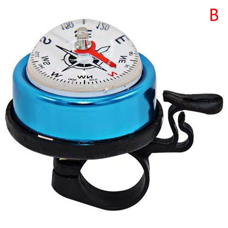 1PCS Aluminum Alloy Bicycle Bells Bike Bells with Compass Clear Sound Ring for Mountain Road Bike Bicycle Accessories: B