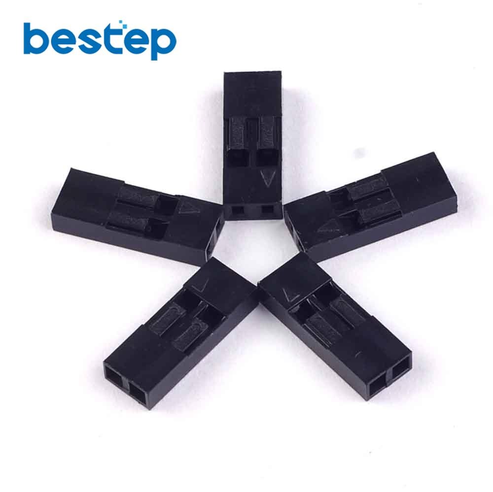 200 stk 2.54mm 2 pin 2p dupont stik dupont plast skal stik dupont jumper ledning kabel pin header