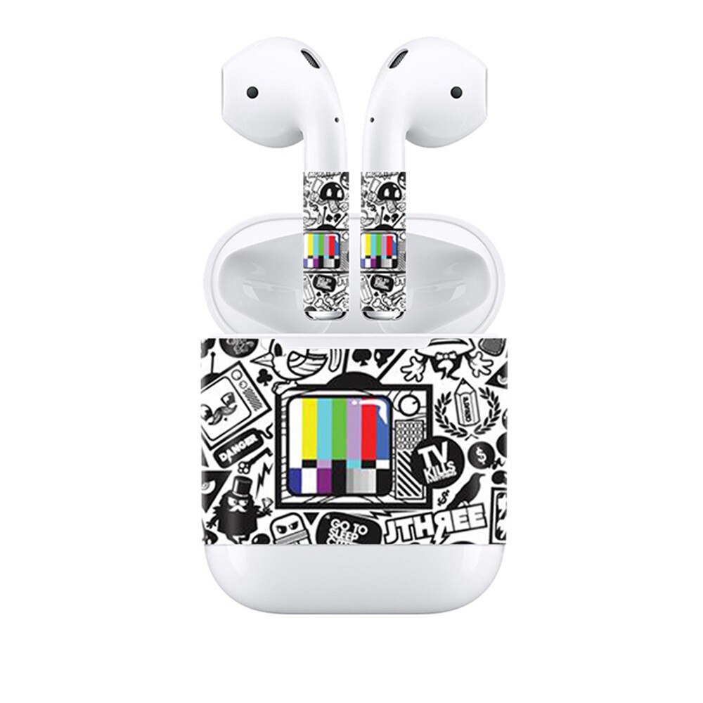 Leuke Dust Guard Case Inner Sticker Voor Airpods 1 2 Airpod Huid Beschermende Cover Stickers Voor Apple Air Peulen Volledige wrap Sticker