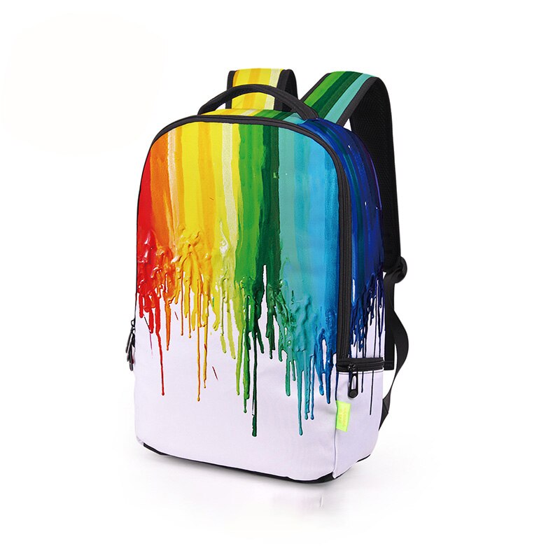 DIOMO Teenager Trend 3D Splash Ink Graffiti Colorful Eye Backpack for Men School Backpack for Boy and Girl Kids: 1 Graffiti