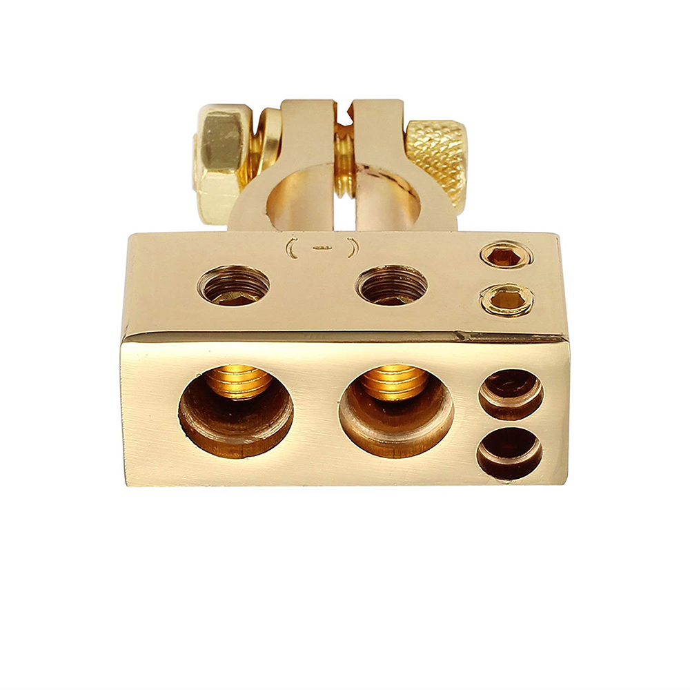 Vehicle Battery Terminals Auto Battery Terminals Universal Battery Terminal Connector Clamp Negative Car Positive Gold