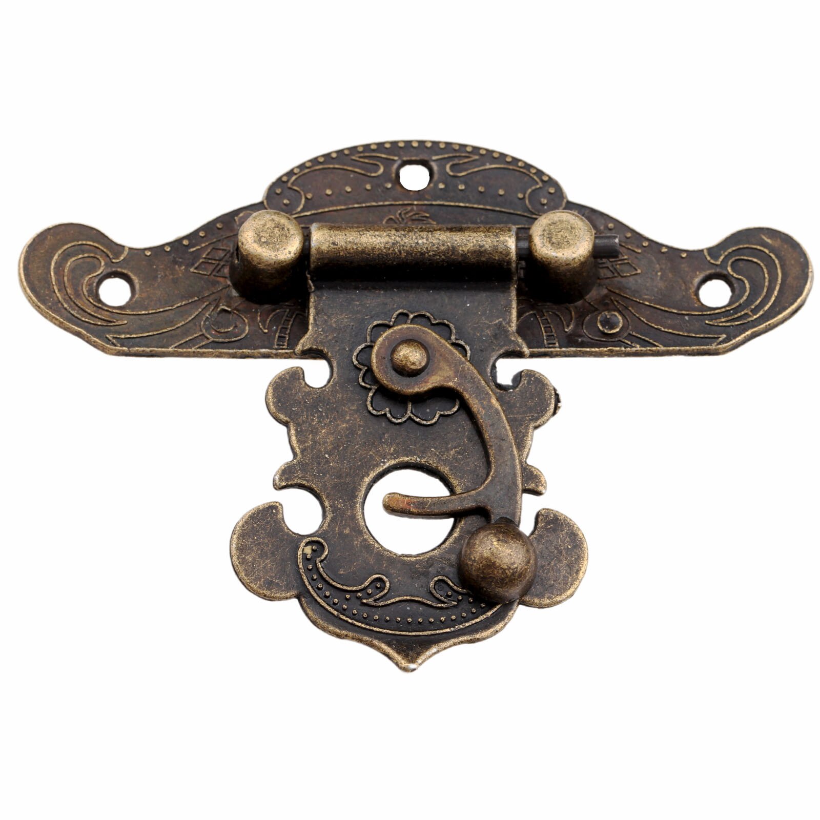 1Pc Antique Iron Antique Bronze Box Latch Hasp 38*29mm/48*37mm/65*52mm For Wine Box Box Wooden Box Decorative Hinges