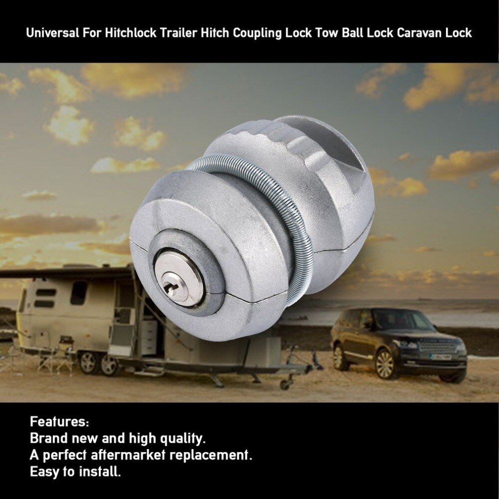 Universal For Hitchlock Trailer Hitch Coupling Lock Tow Ball Lock Caravan Lock