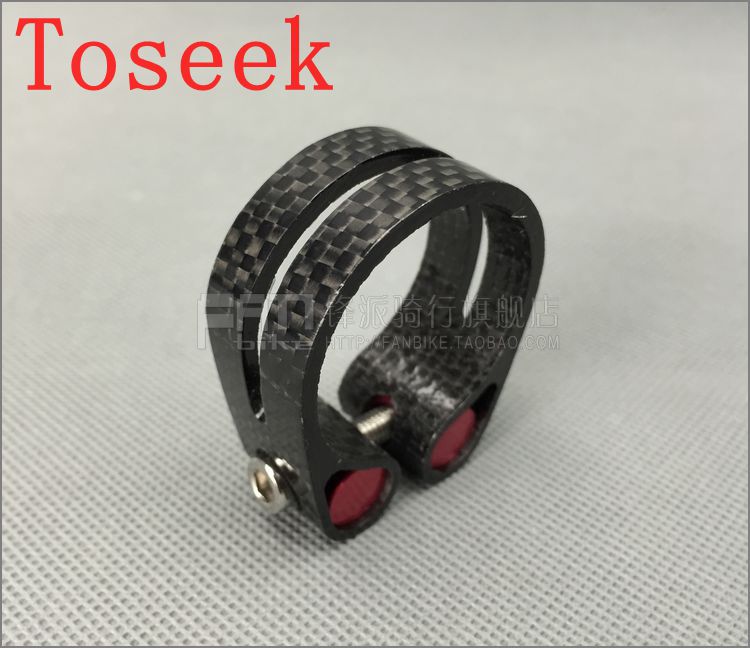 3k helkolfiber sadelstolpsklämma för 27.2/30.8/31.6mm mtb landsvägscykelcykel sadelstolpsklämma sadelklämma