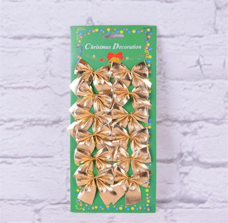 120 st/lot 5.5cm julgran rosett dekoration grannlåt julfest trädgård rosett prydnad 4 färger