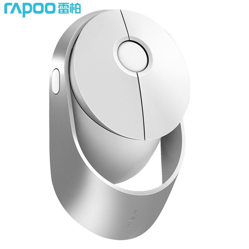 Original Rapoo Ralemo Air 1 Rechareable Wireless Mouse Bluetooh Mouse Freely-Switch Between Bt 5.0/3.0 & RF 2.4G up to 3 Devices: silver